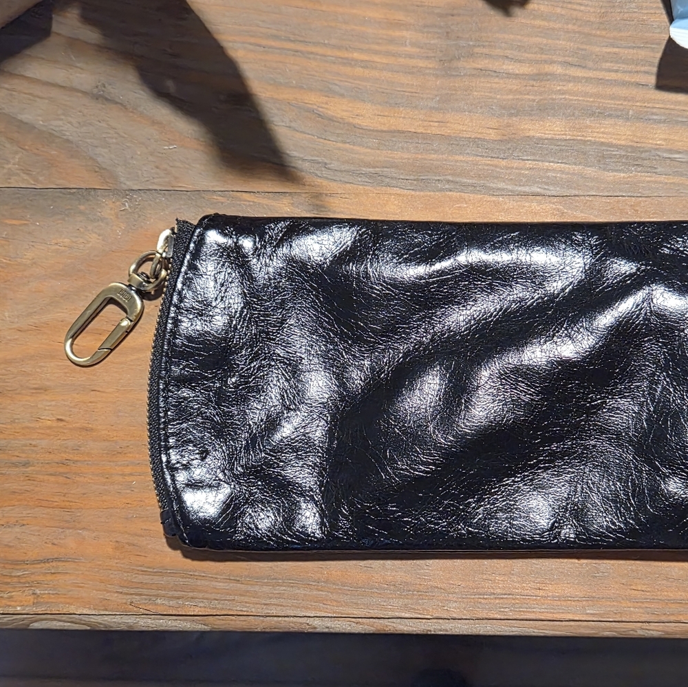 HOBO Shiny Black Leather Phone Holster
